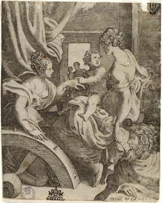 Bonasone Giulio - Matrimonio mistico di santa Caterina